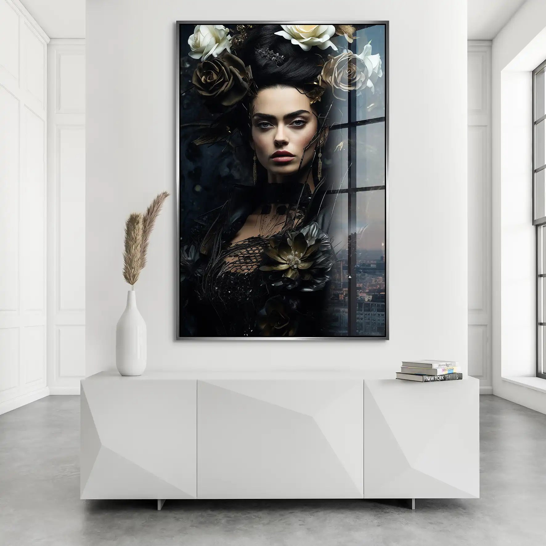 Frida Kahlo Dark Style Acrylglas Bild INGALERIE