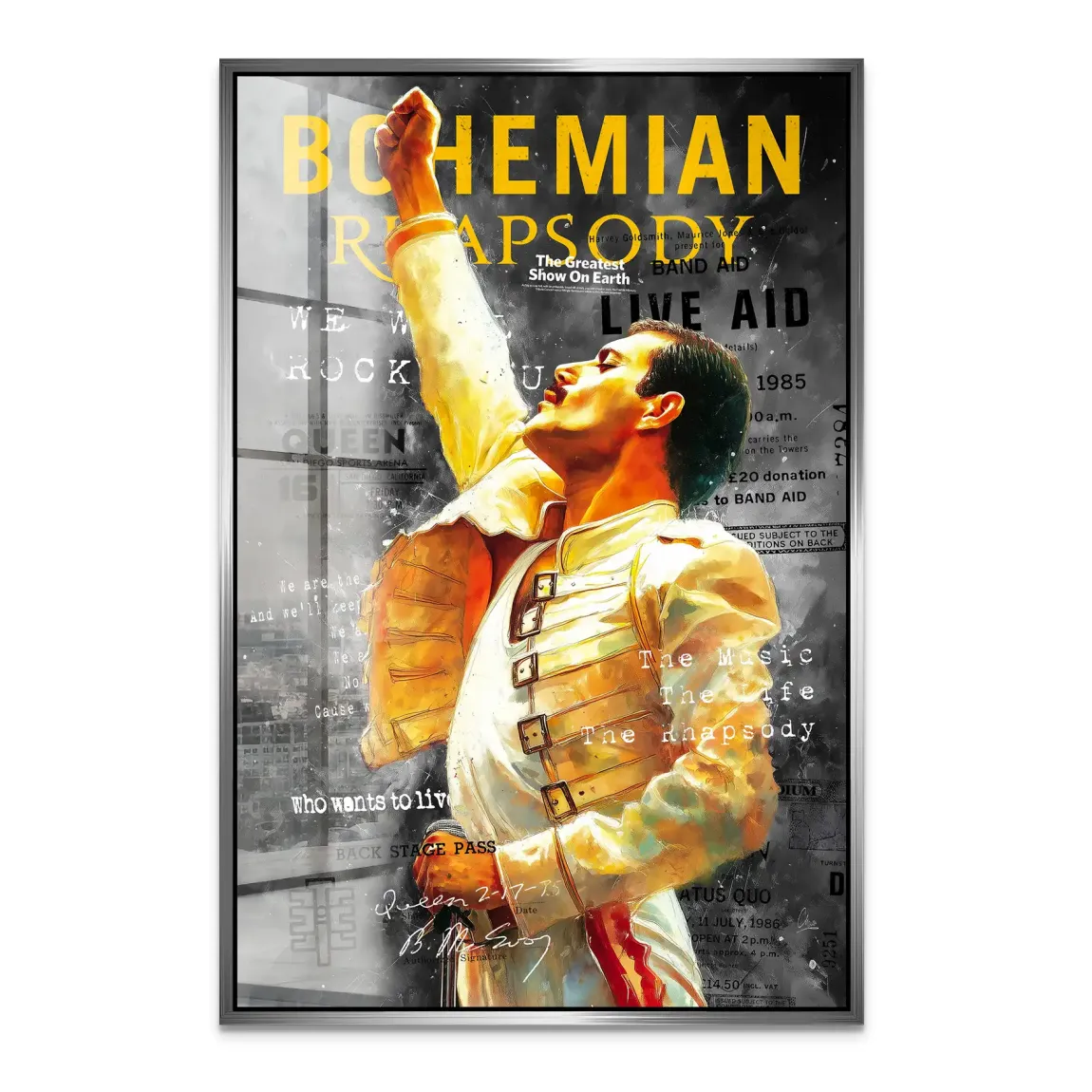 Freddie Mercury Bohemian Acrylglas Bild