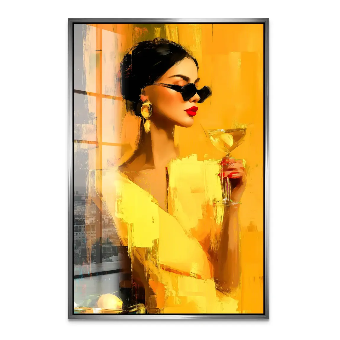 Golden Luxe Martini Acrylglas Bild INGALERIE