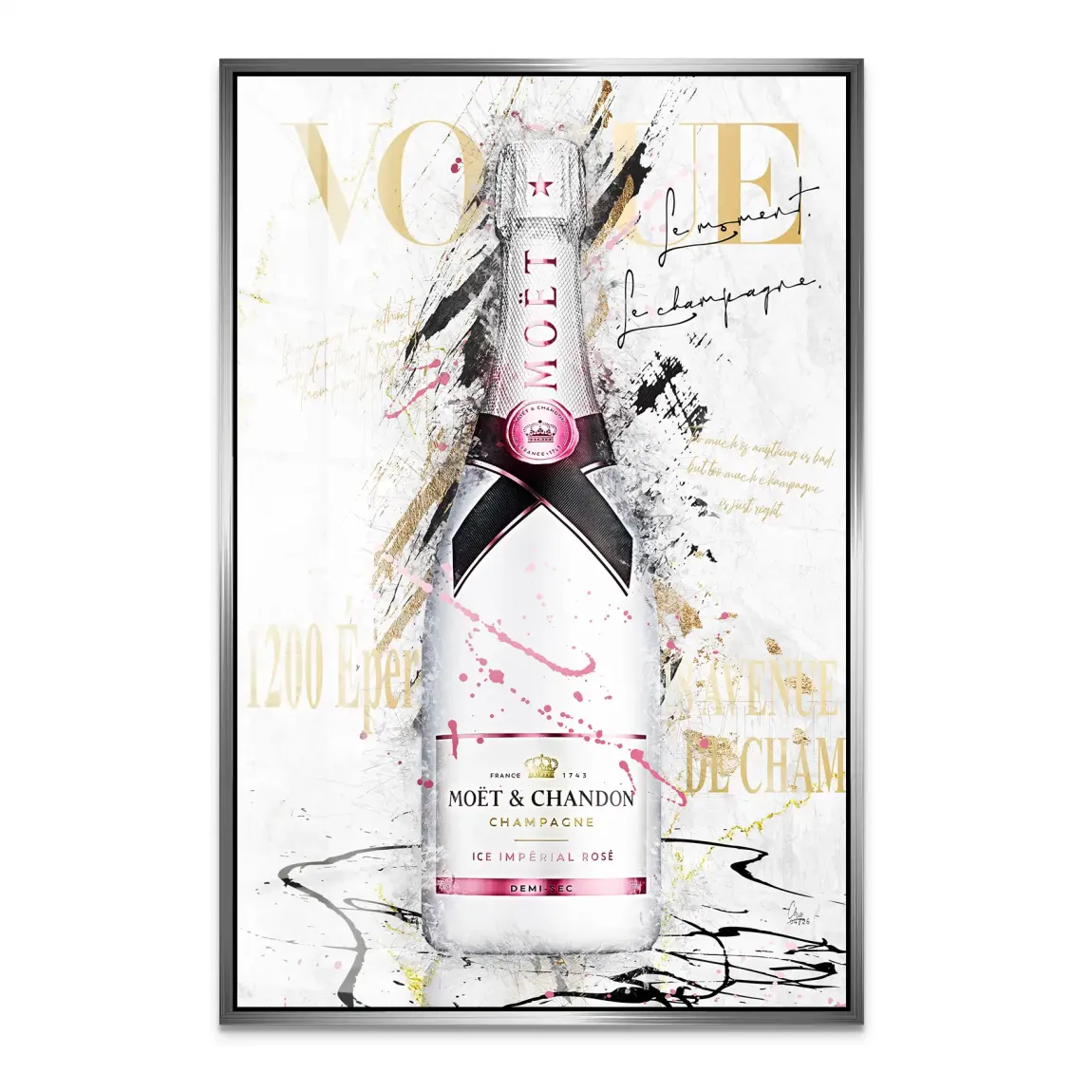 Champagner Glam Acrylglasbild