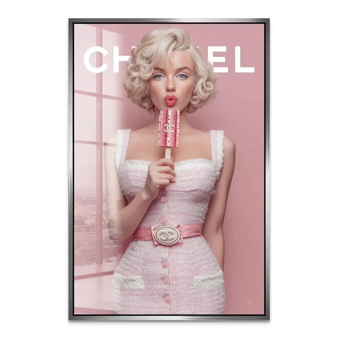 Pink Delight Marilyn Monroe Acrylglas Bild