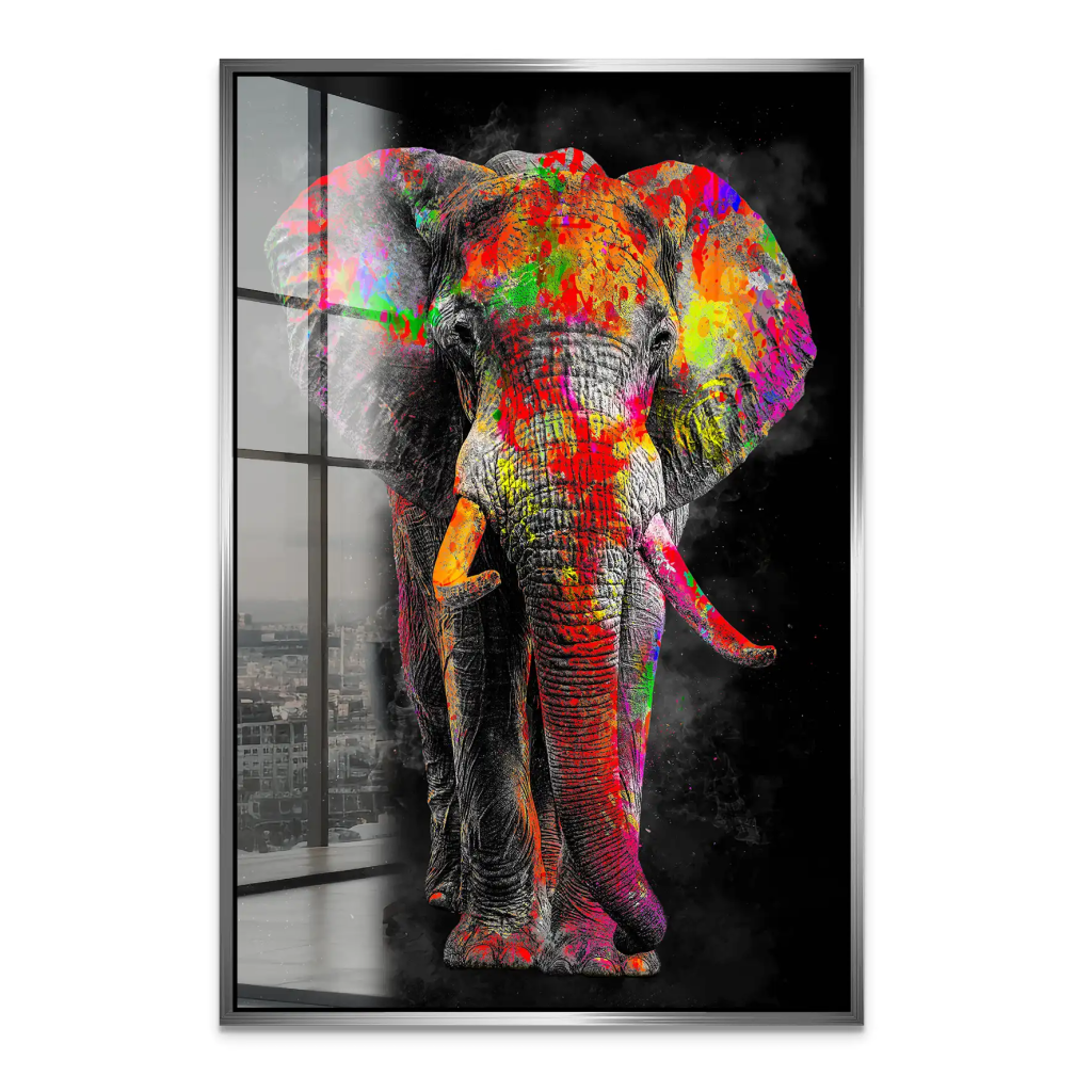 Elefant Color Style Acrylglas Bild INGALERIE