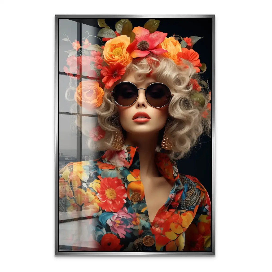 Floral Glamour Acrylglas Bild