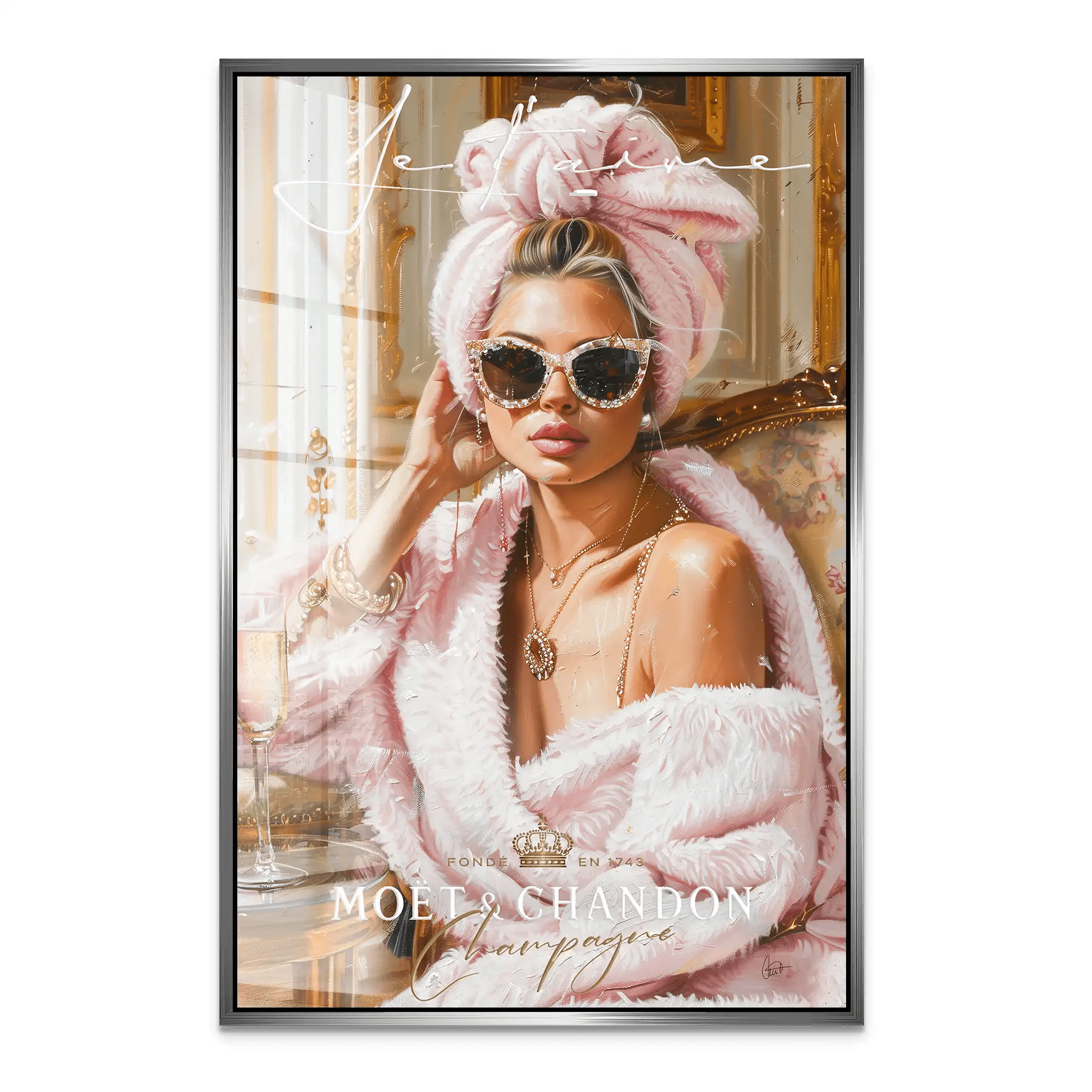 Beauty Luxe Champagner Acrylglas Bild INGALERIE