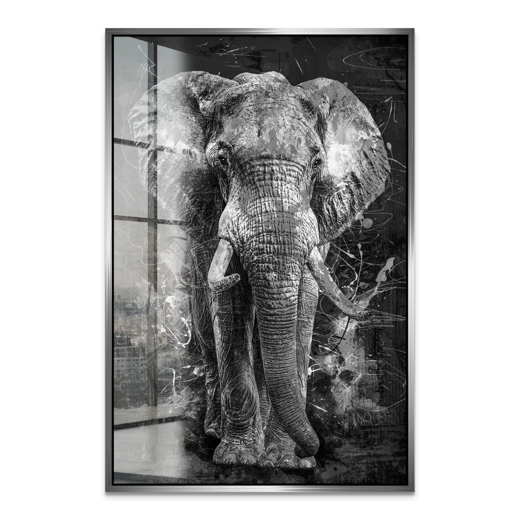 Elefant Abstrakt Acrylglas Bild INGALERIE