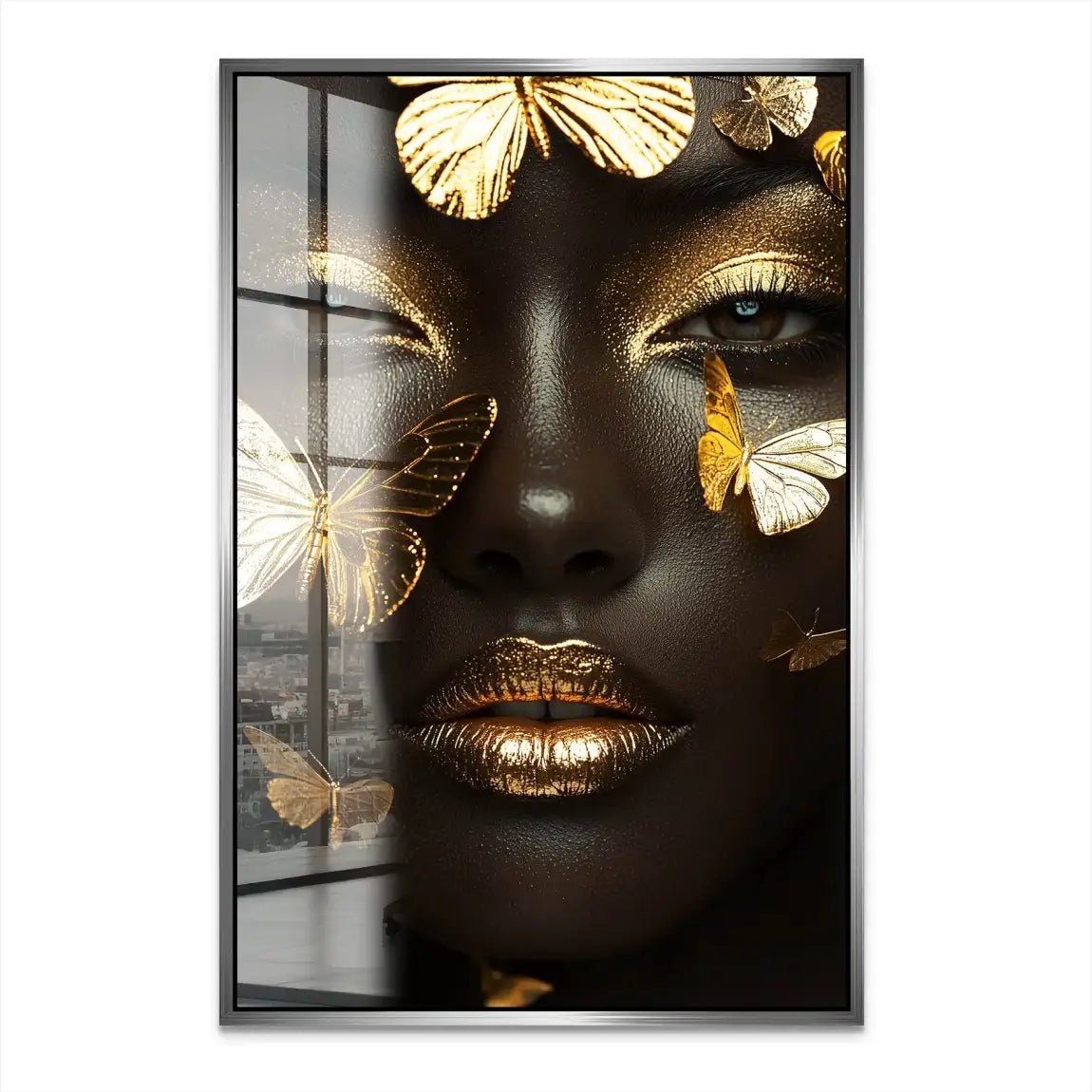 Golden Butterfly Acrylglas Bild INGALERIE