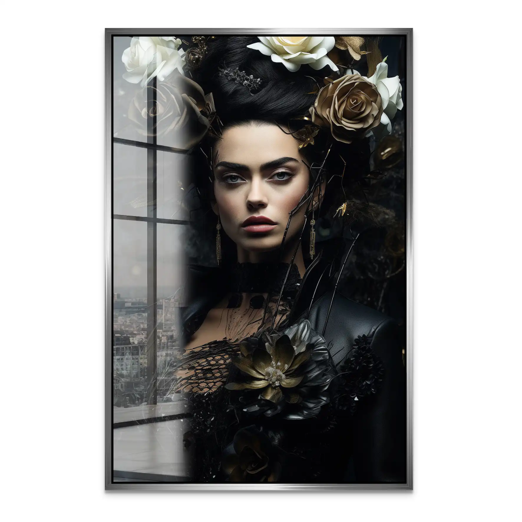Frida Kahlo Dark Style Acrylglas Bild INGALERIE