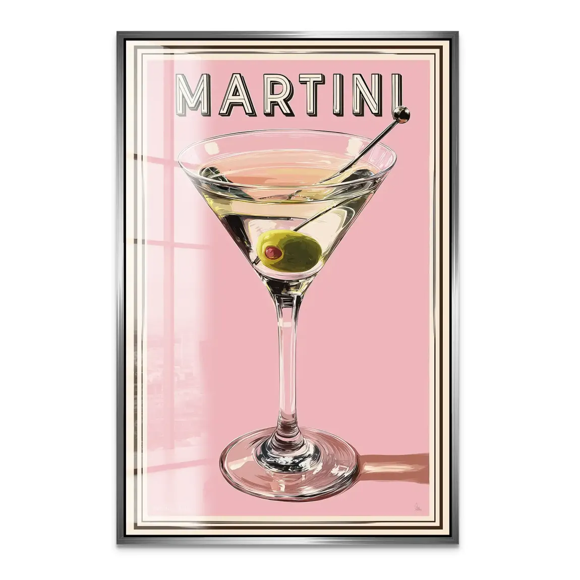 Martini Retro Art Acrylglas Bild