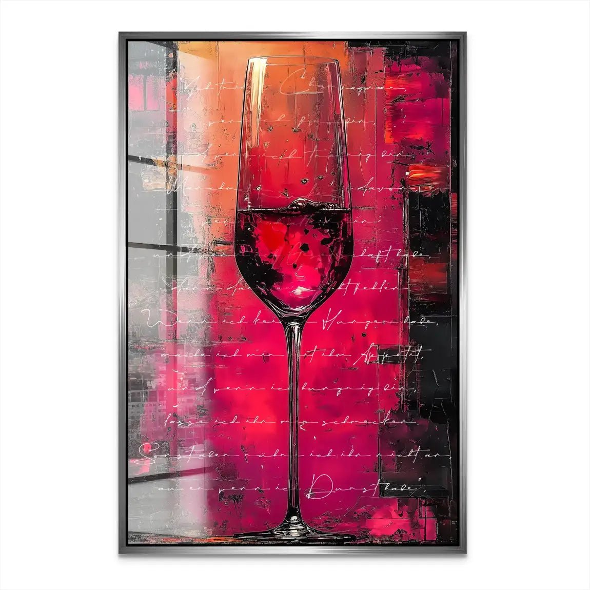 Champagner Glas Zitat Acrylglas Bild INGALERIE