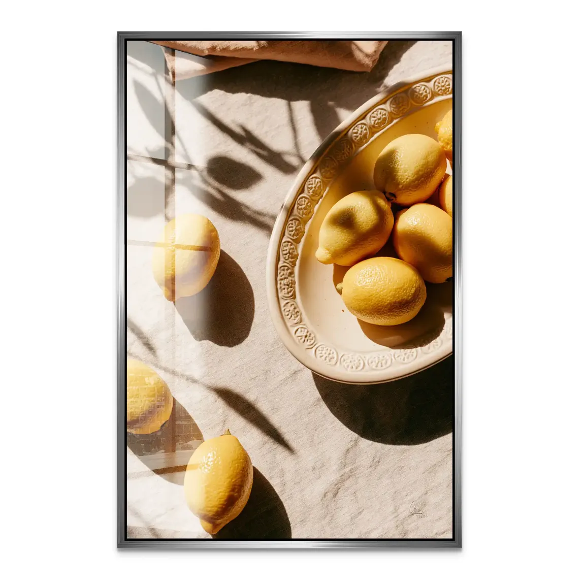 Goldene Zitronen Acrylglasbild