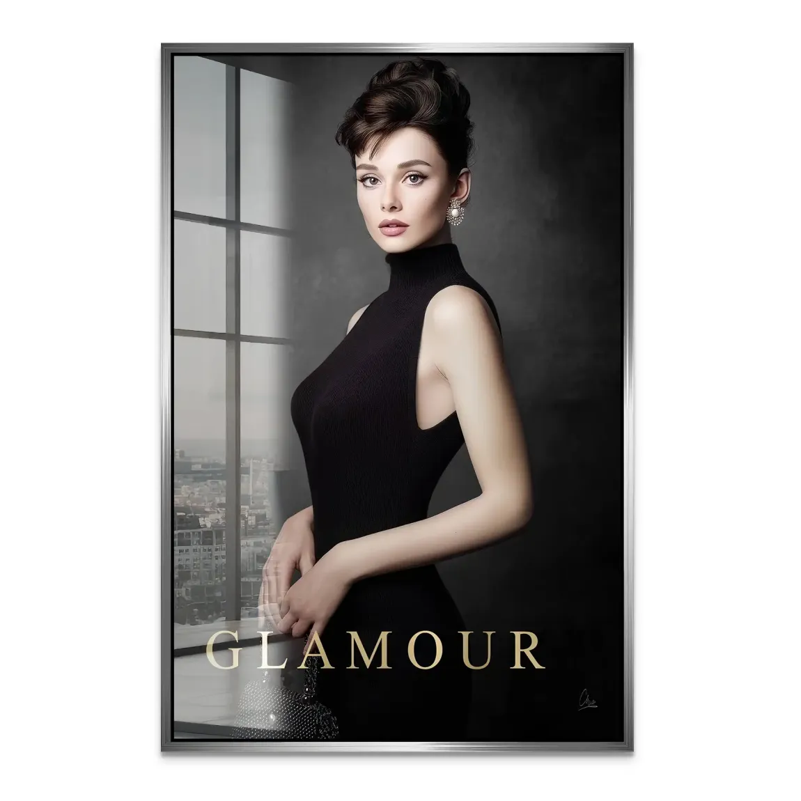 Audrey Glam Noir Acrylglas Bild