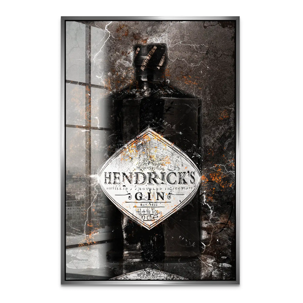 Gin Abstrakt Dark Style Acrylglas Bild INGALERIE
