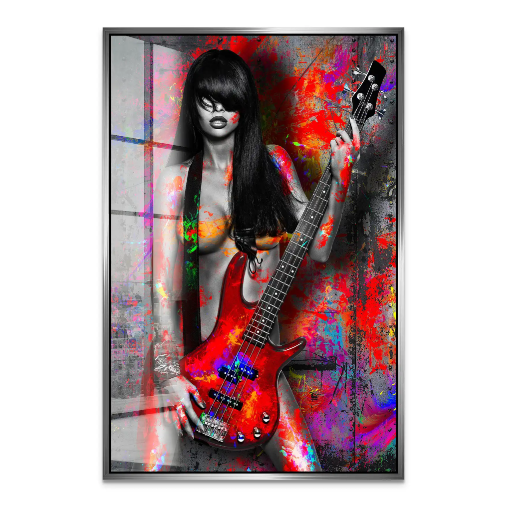 Guitar Abstrakt Color Style Acrylglas Bild INGALERIE