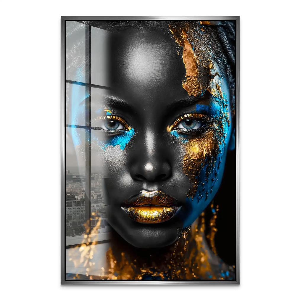 Black Gold Woman Acrylglas Bild INGALERIE