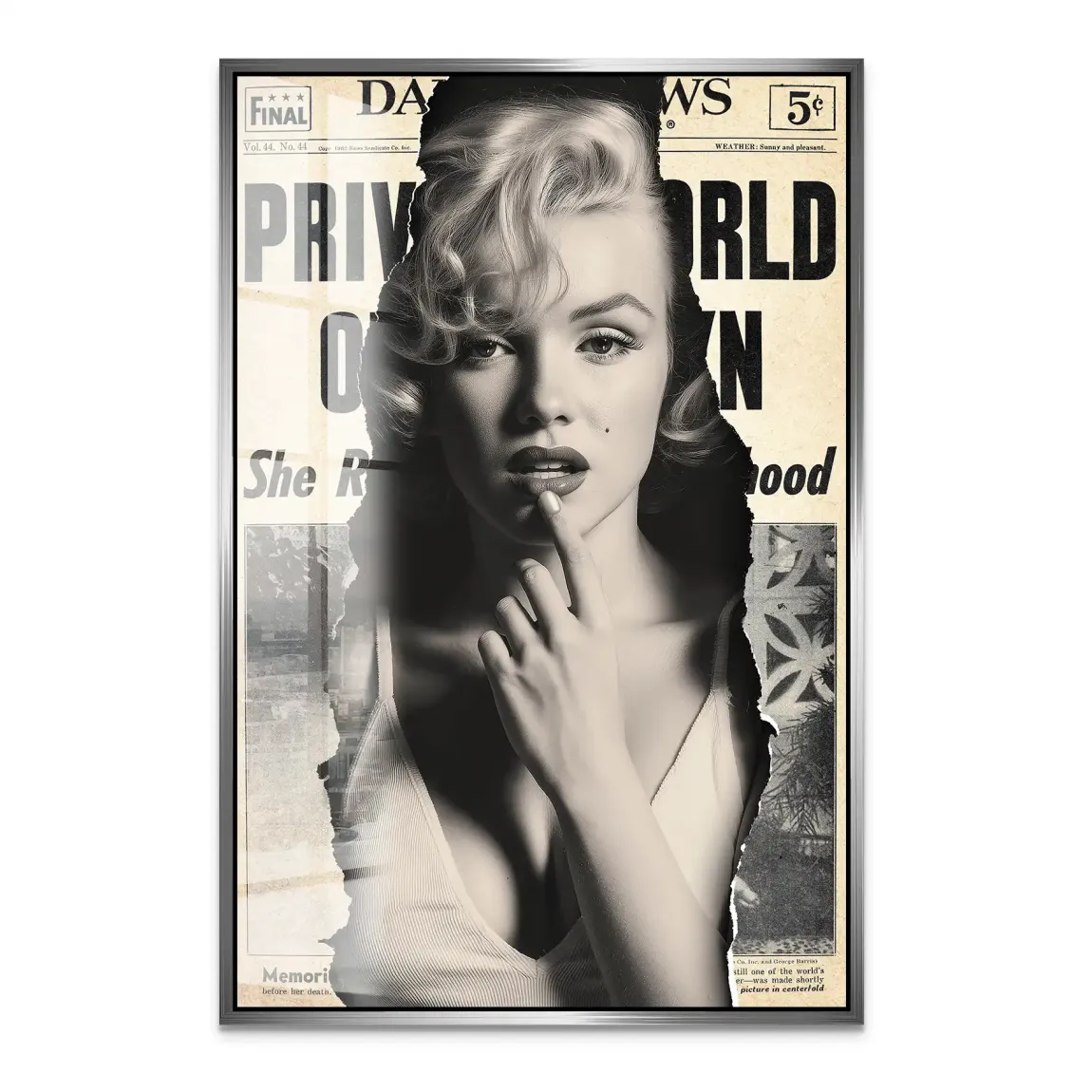 Marilyn Monroe News Acrylglas Bild