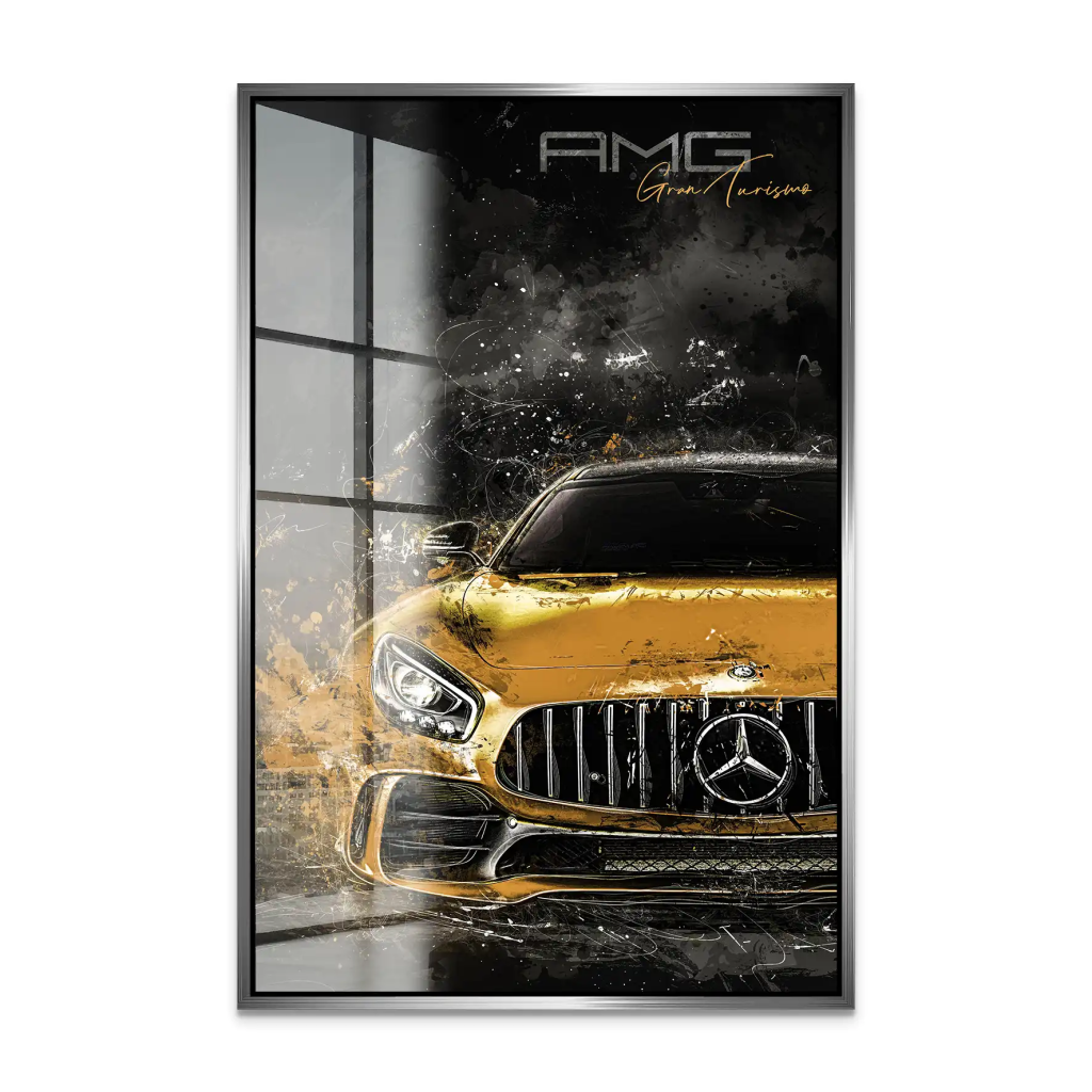 Mercedes AMG GT Modern Art Acrylglas Bild INGALERIE