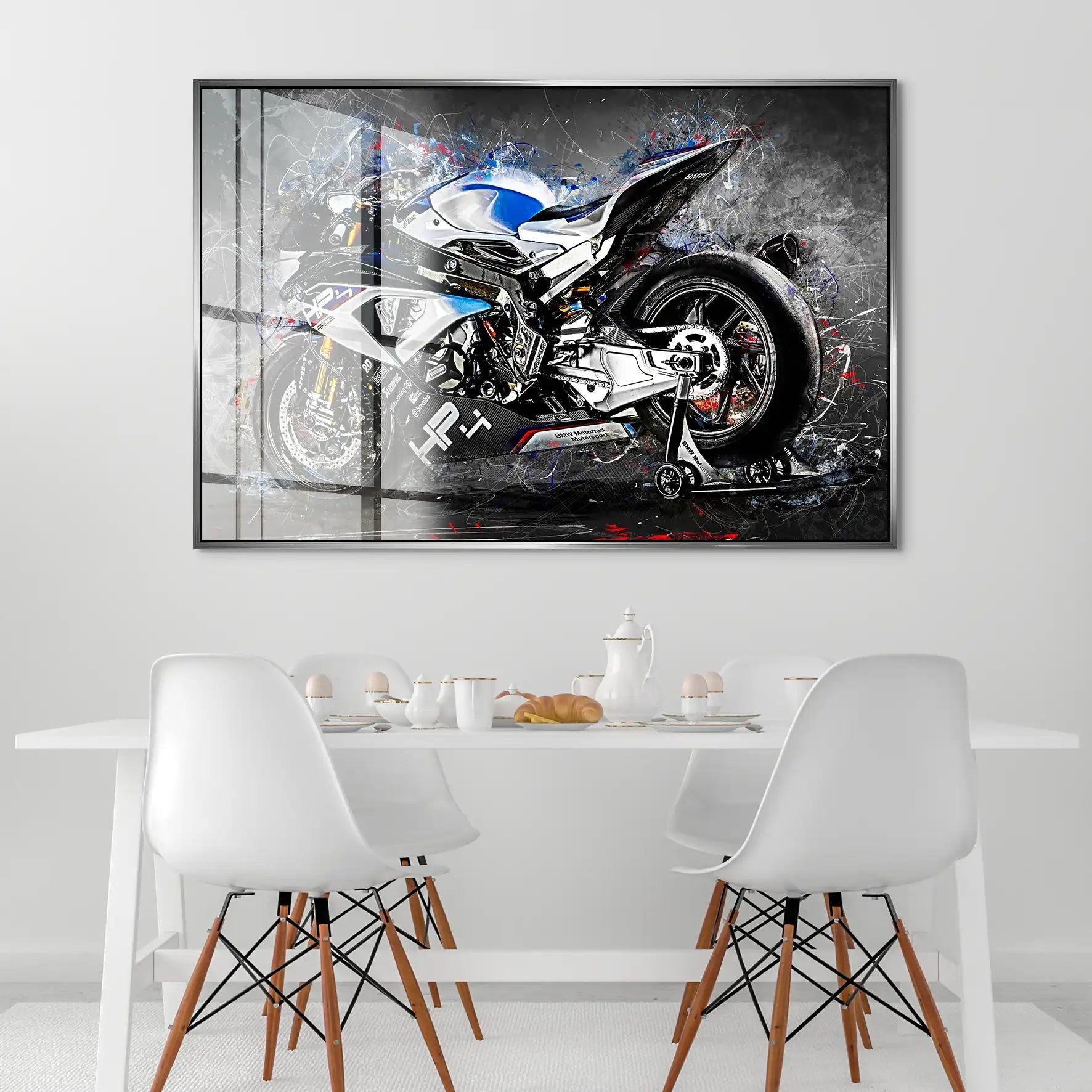 BMW HP4 Race Abstrakt Kunst Acrylglas Bild INGALERIE