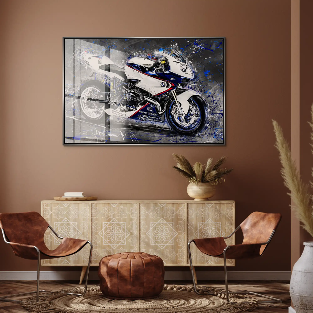 BMW HP2 Abstrakt Style Acrylglas Bild INGALERIE