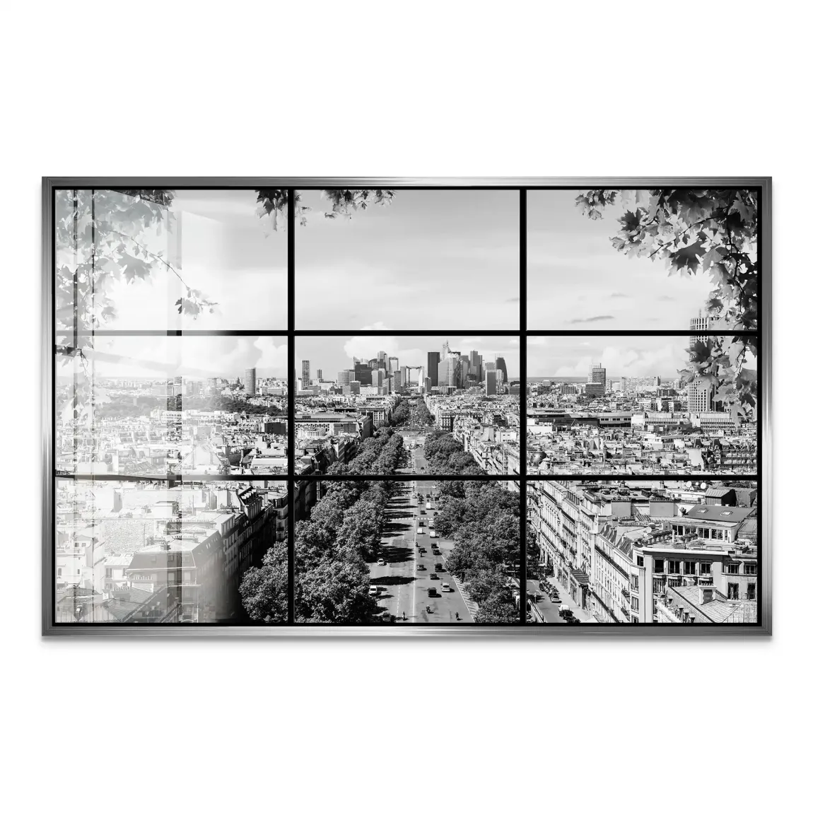 Paris Avenue Noir Acrylglas Bild