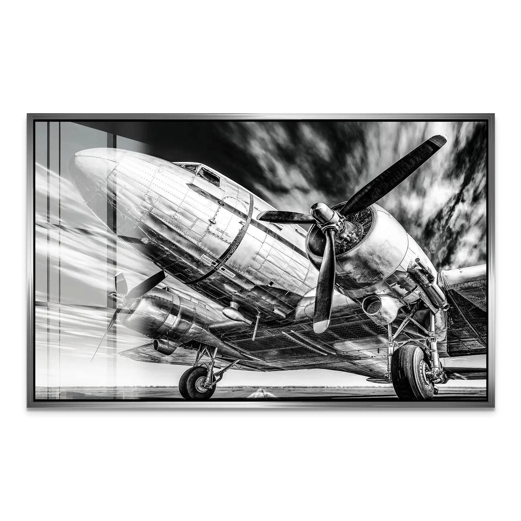 DC3 Old School Flugzeug Acrylglas Bild INGALERIE