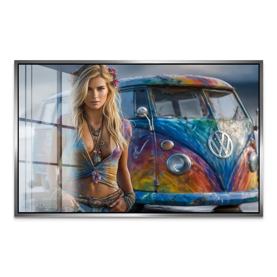 VW Bulli Beauty Acrylglas Bild