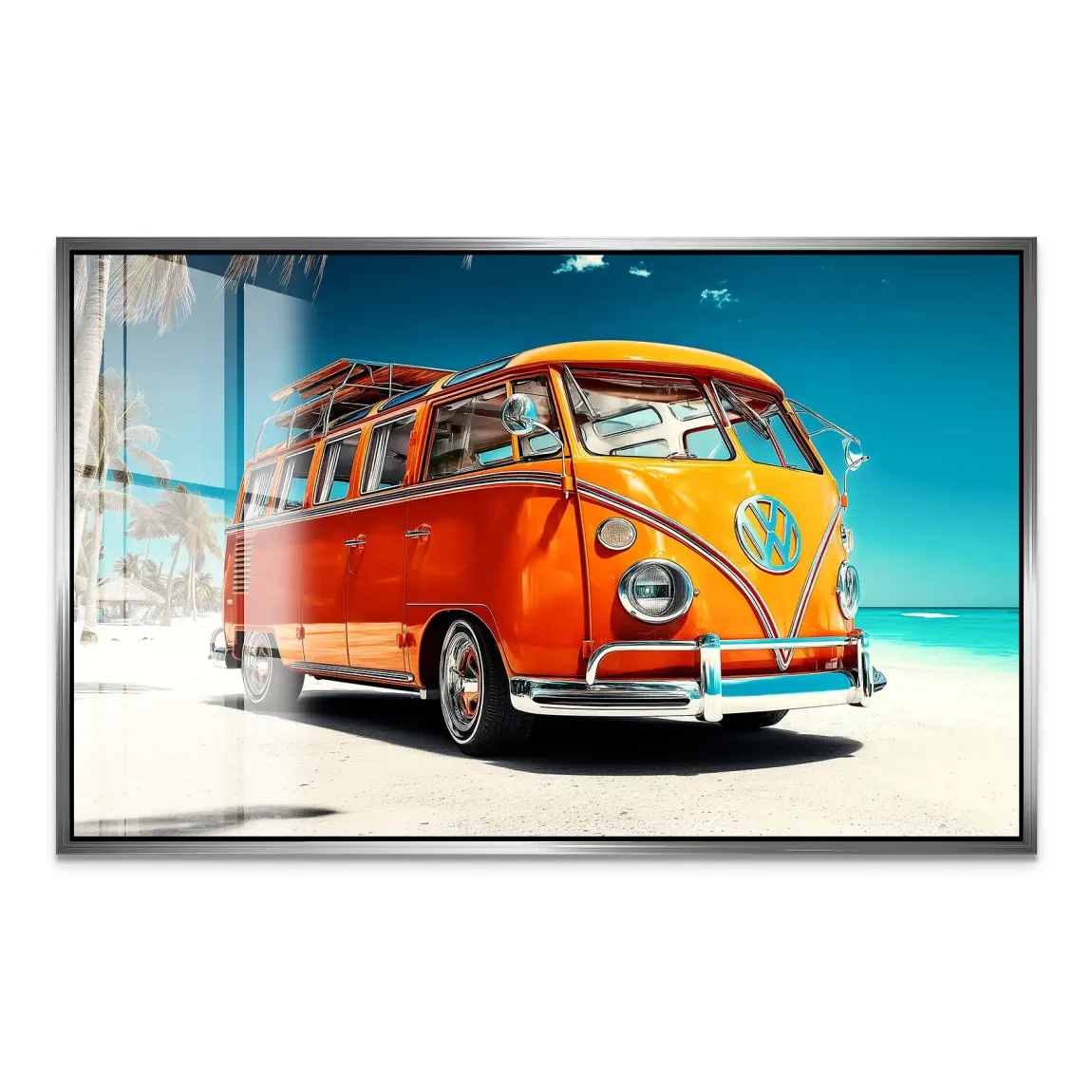 VW Bulli Beach Acrylglas Bild INGALERIE