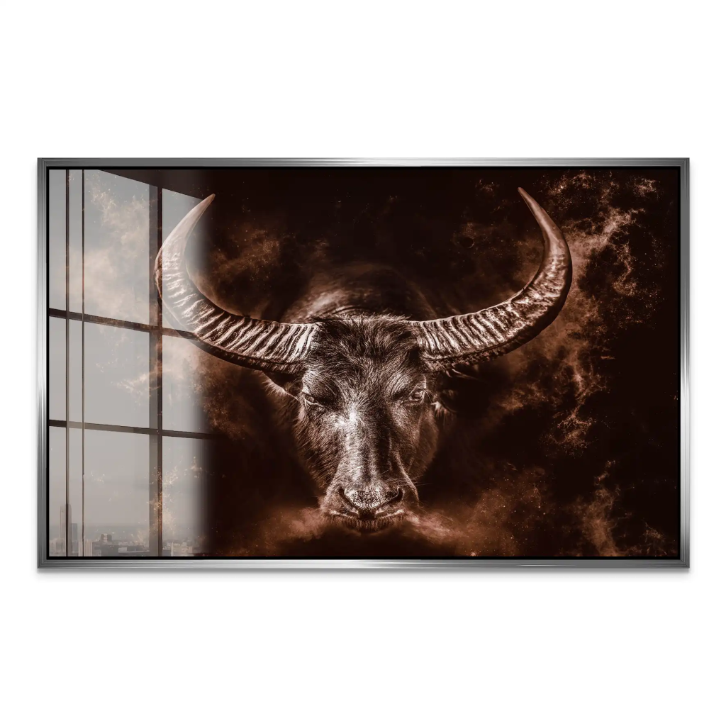 Stier Vintage Acrylglas Bild INGALERIE