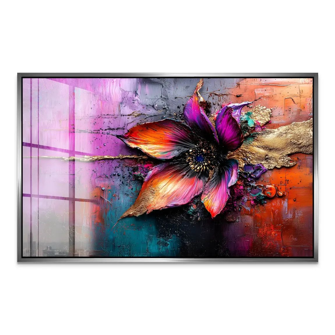 Feuerblüte der Elemente Acrylglas Bild INGALERIE
