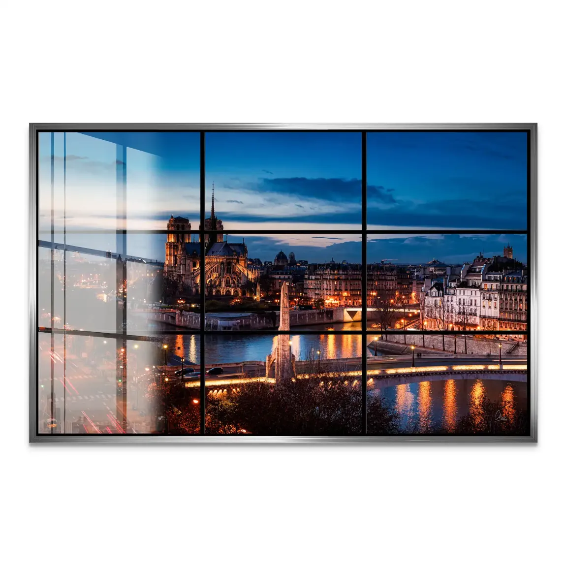 Twilight over Paris Acrylglas Bild