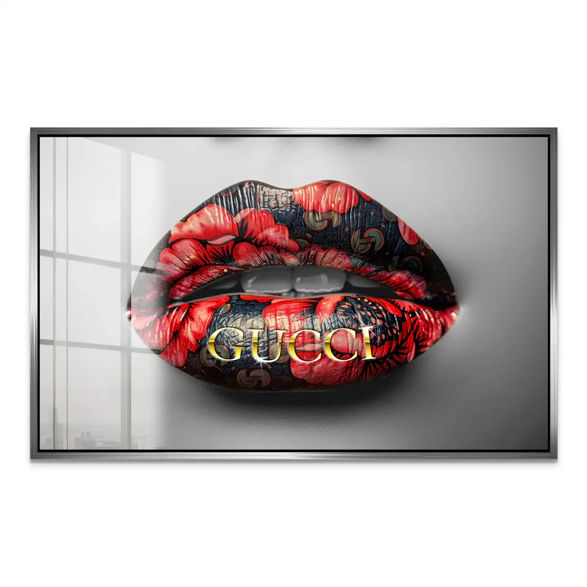 Gucci Lips Nr.2 Acrylglas Bild INGALERIE