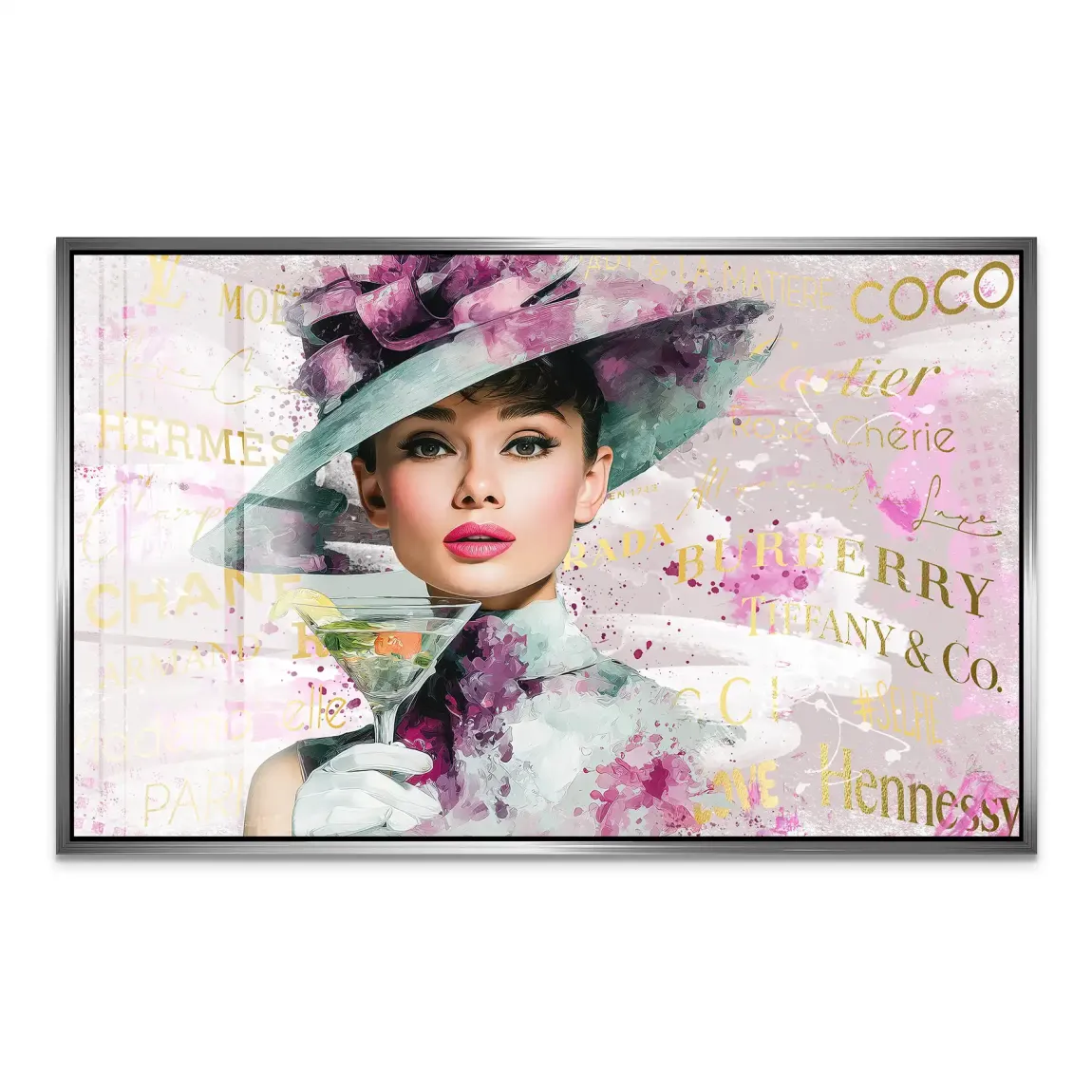 Audrey Hepburn Couture Elegance Acrylglas Bild