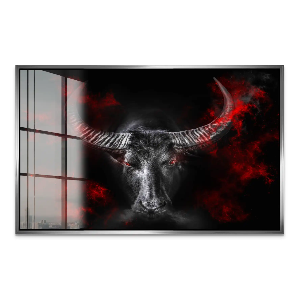 Stier Devil Style Acrylglas Bild INGALERIE