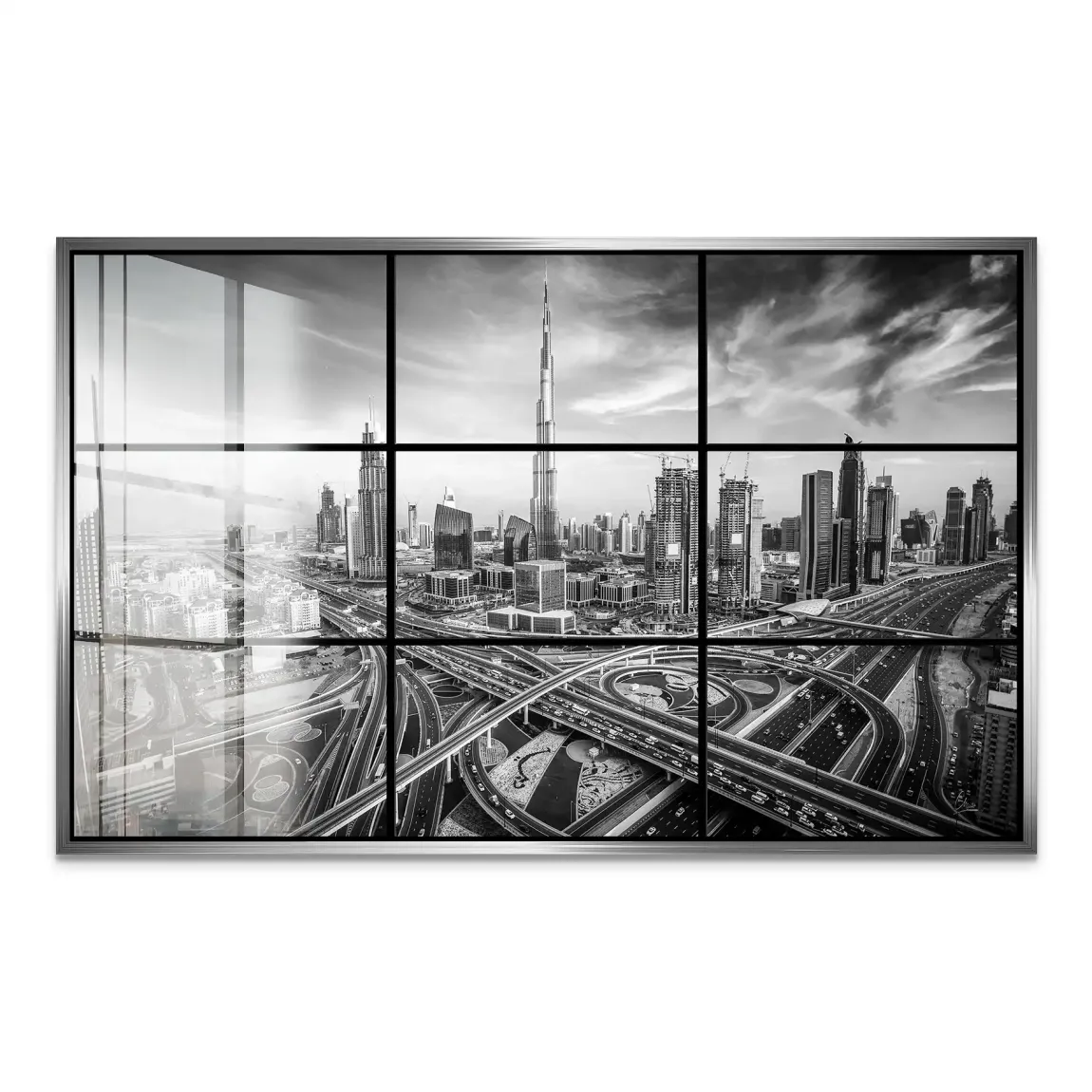 Skyline Noir Dubai Acrylglas Bild