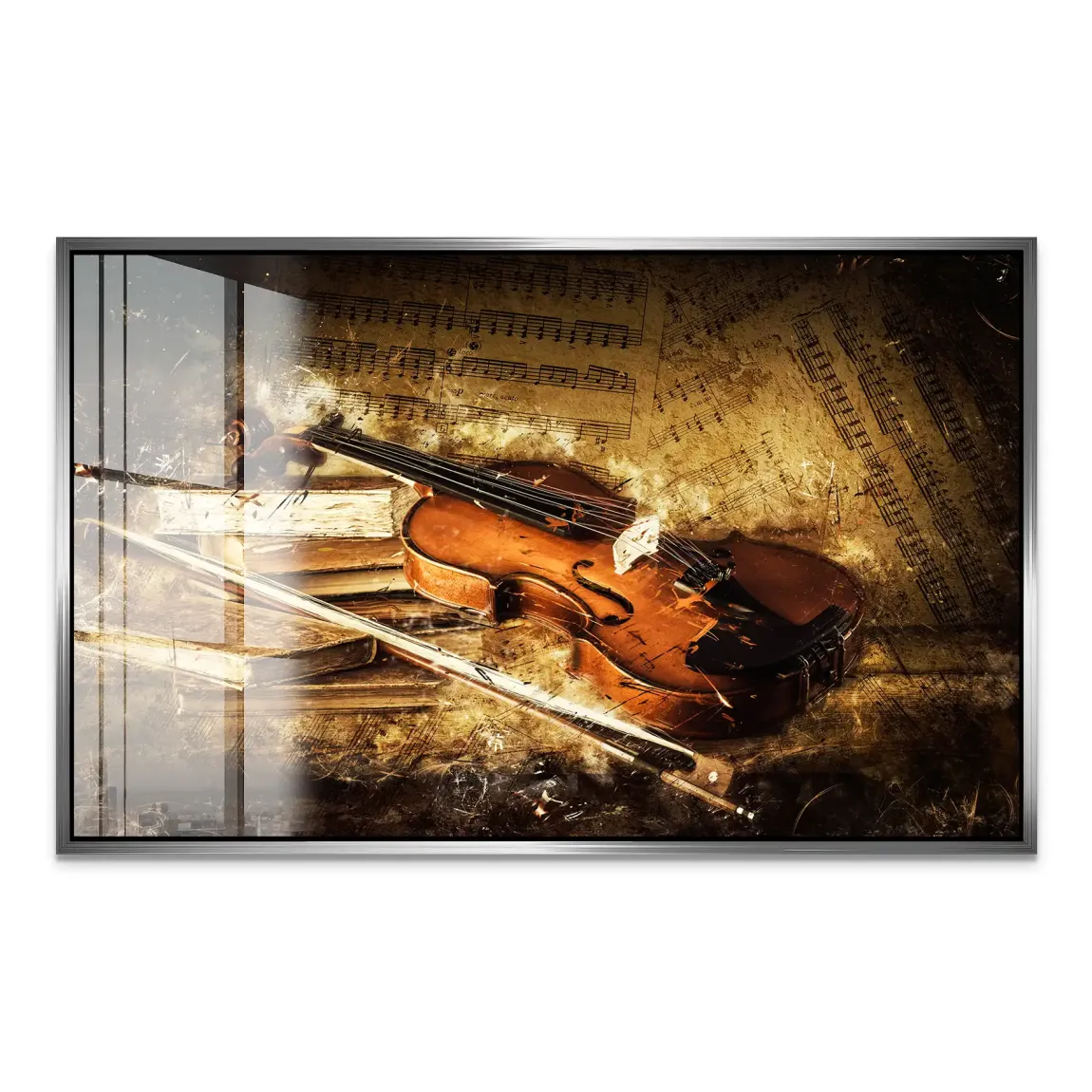 Golden Strings Melodie Acrylglas Bild