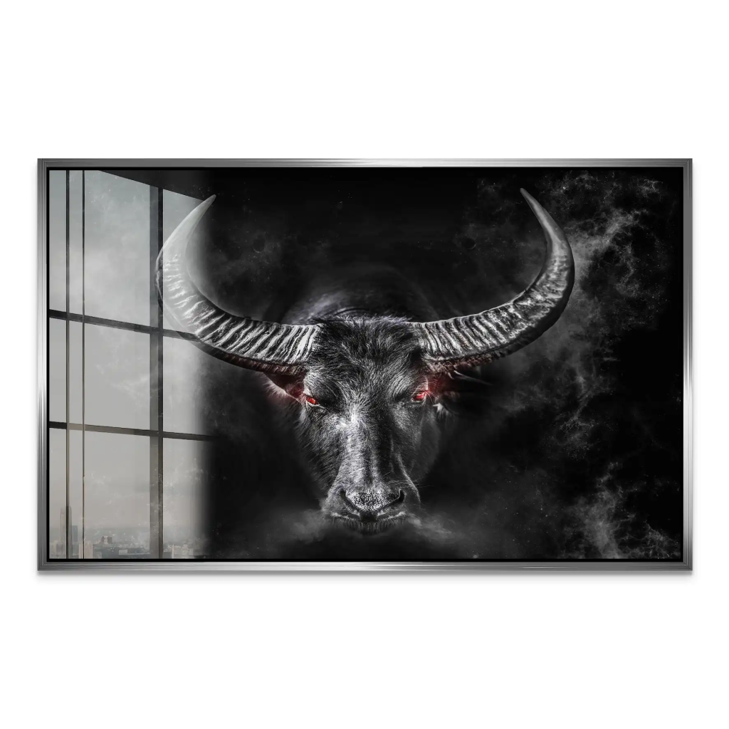 Stier Black Style Acrylglas Bild INGALERIE