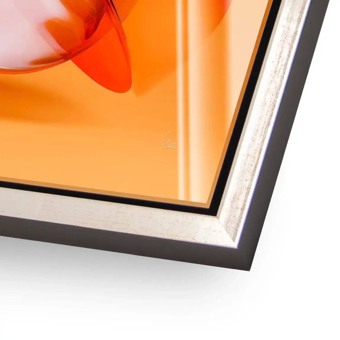 Orange Amber Abstrakt Acrylglasbild