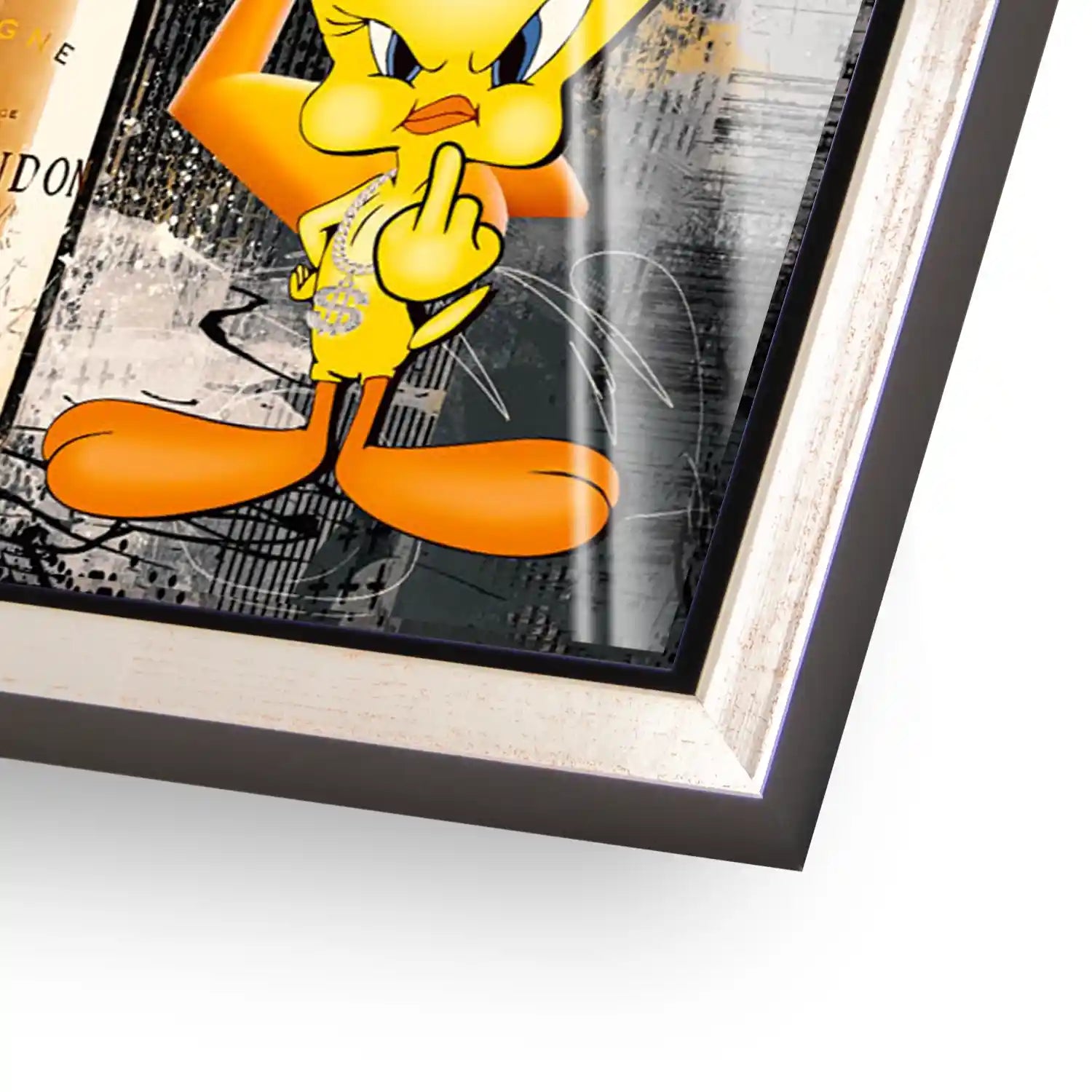 Duffy & Tweety Champagner Pop Art Acrylglas Bild INGALERIE