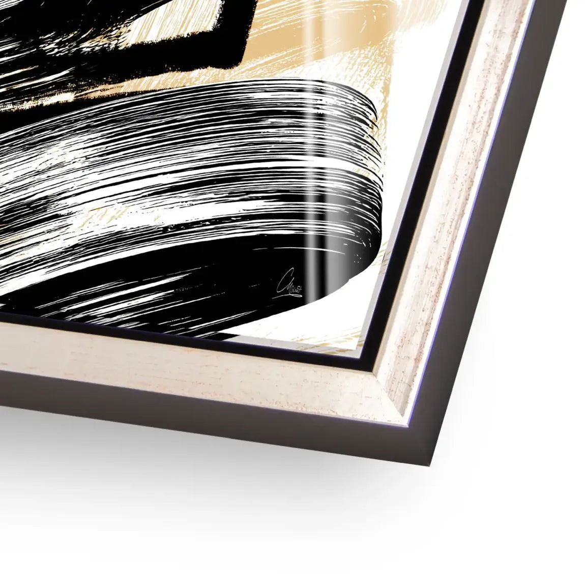 Black Motion Abstrakt Acrylglasbild