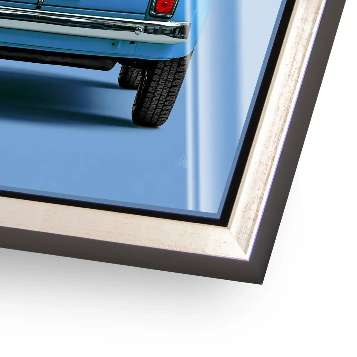 Fiat 500 Azzurro Acrylglasbild