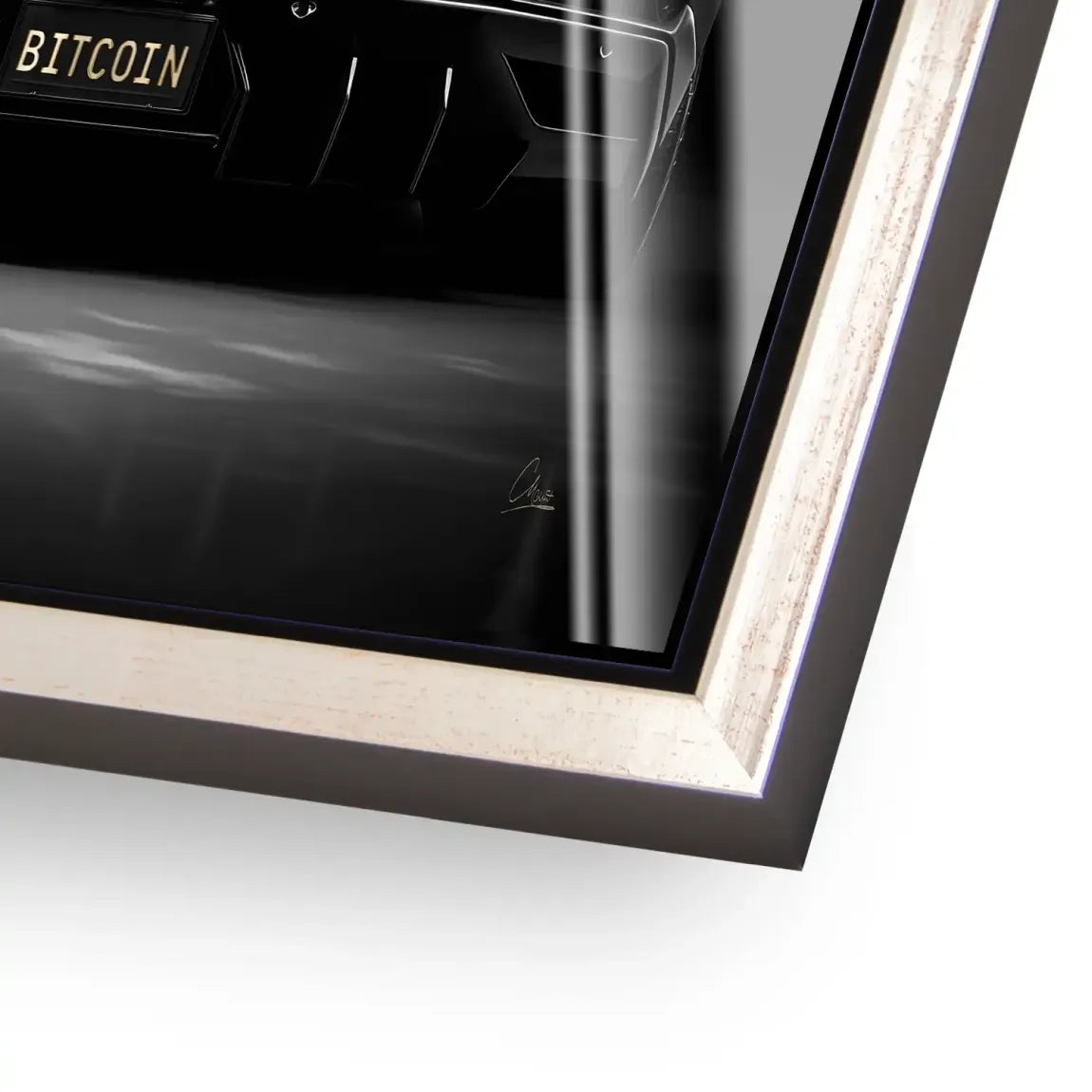 Lambo Bitcoin Acrylglasbild