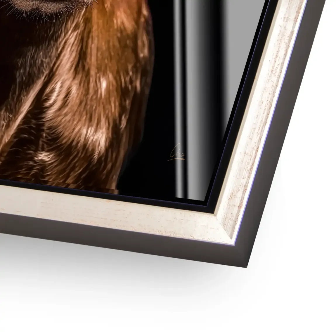 Kuh mit Strohhut Acrylglasbild