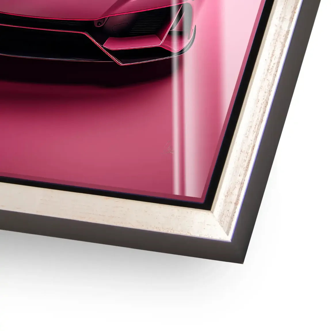 Pink Speed Lambo Acrylglasbild