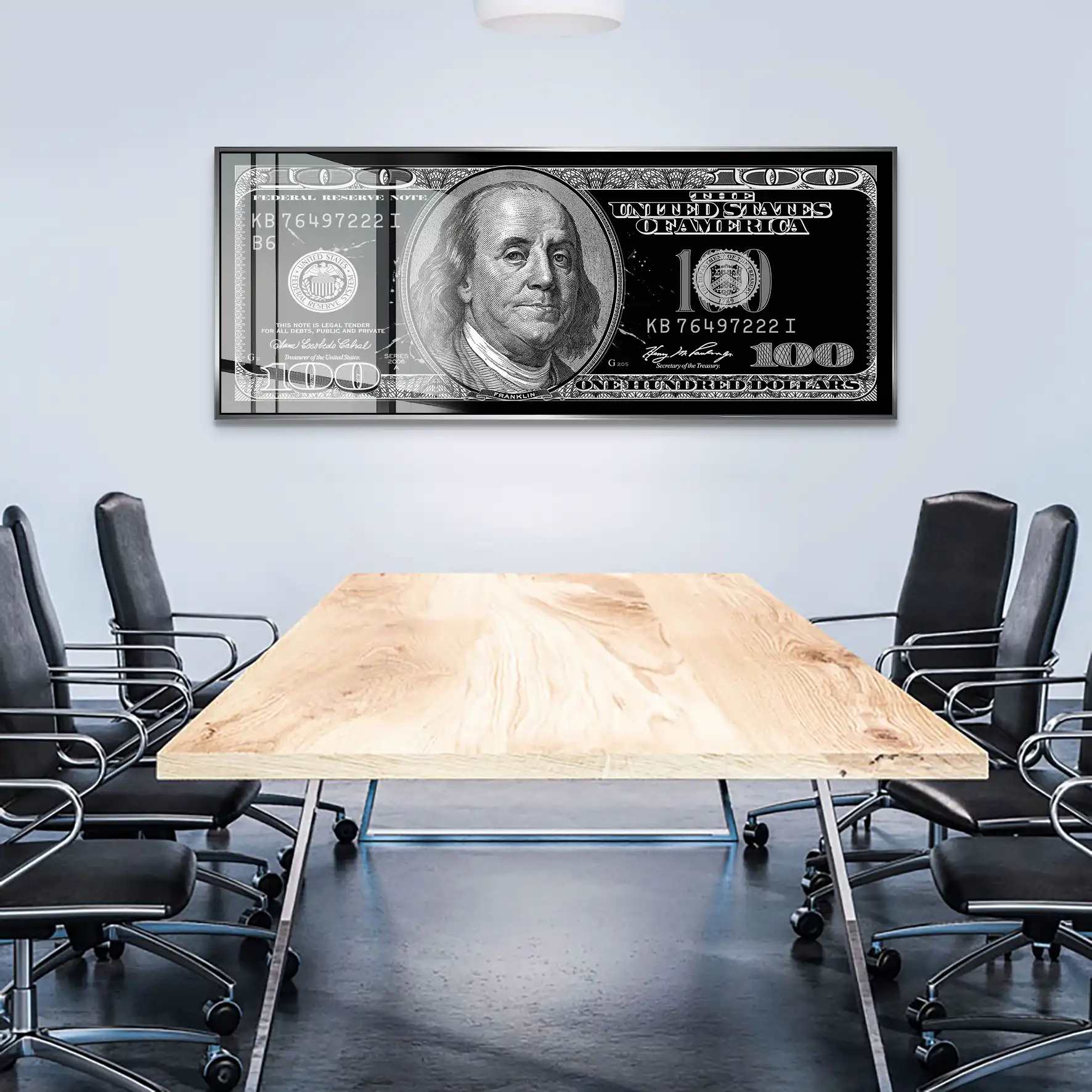 100 Dollar Acrylglas Bild INGALERIE