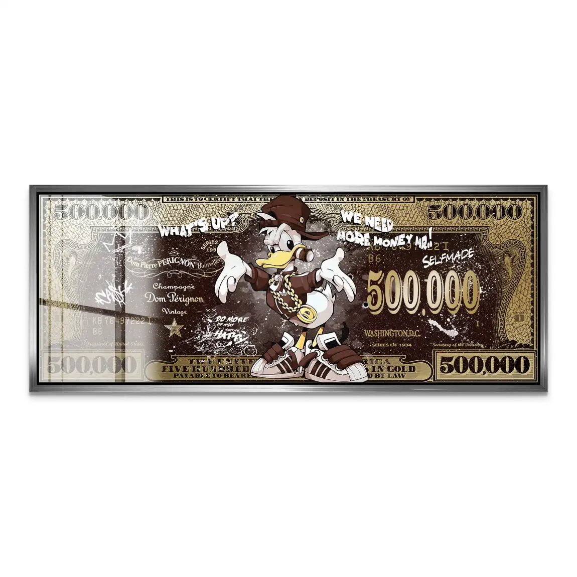 Donald Duck Whats Up Retro Dollar Acrylglas Bild INGALERIE