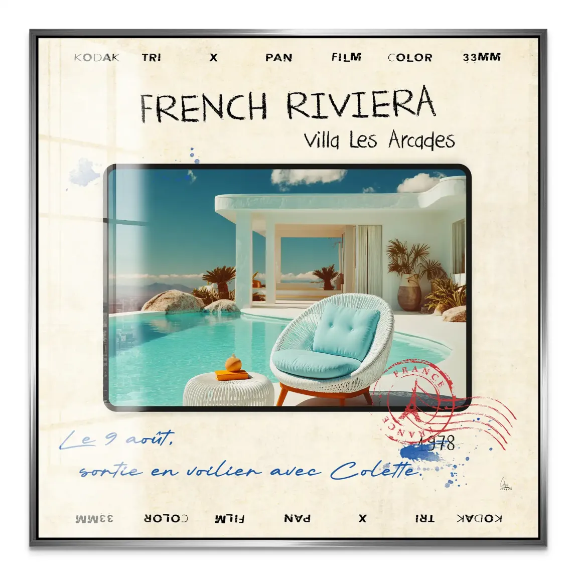 French Riviera Chic Wild Acrylglasbild