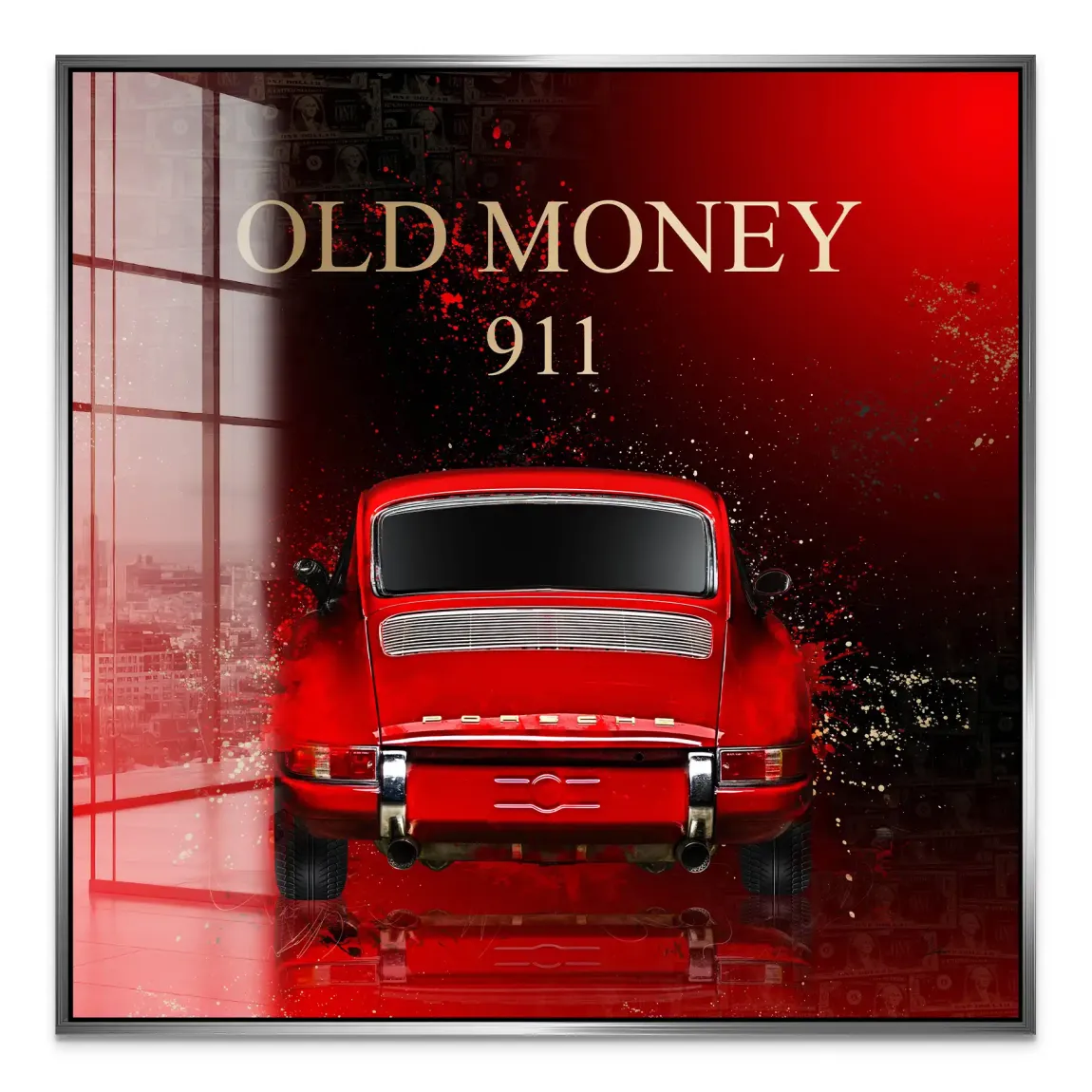 Red Elegance Porsche 911 Acrylglas Bild - INGALERIE | Dein Onlineshop für moderne Wandbilder