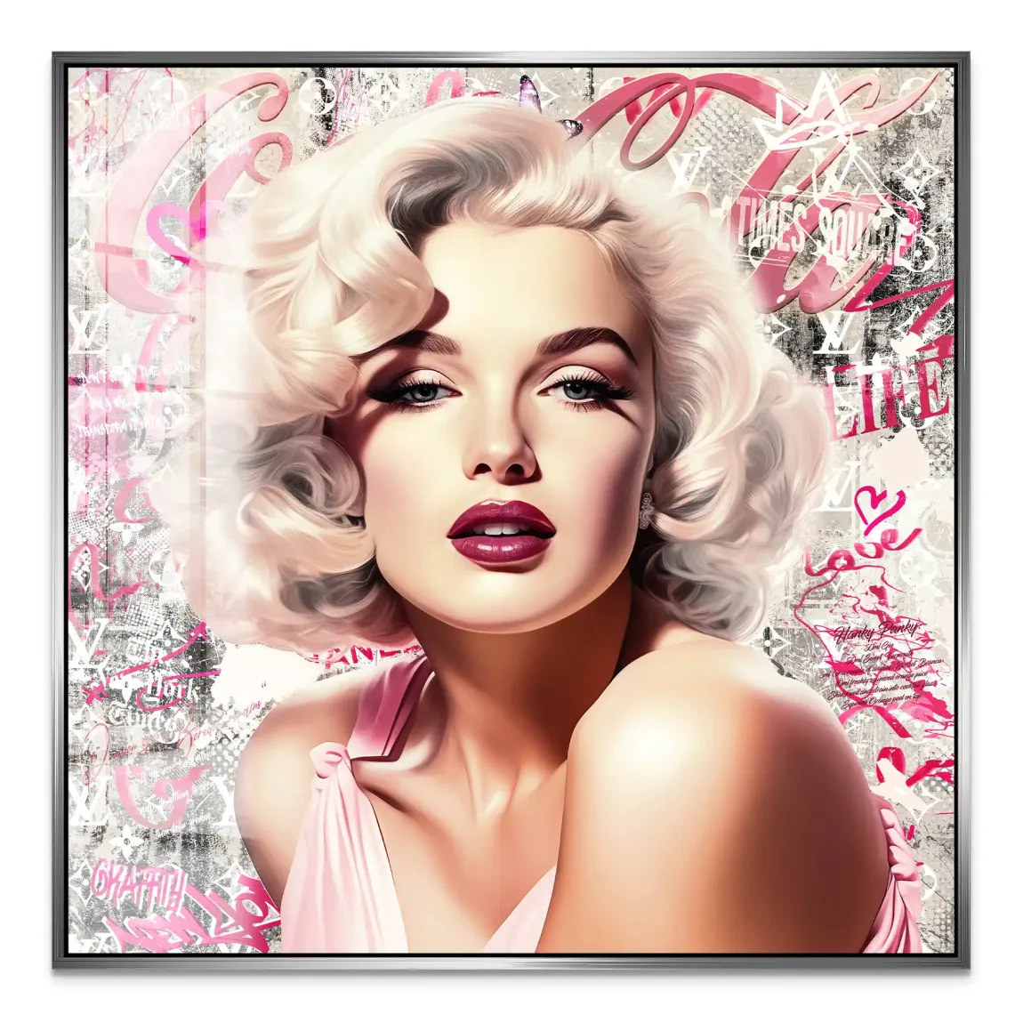 Marilyn Glam in Pink Acrylglas Bild INGALERIE