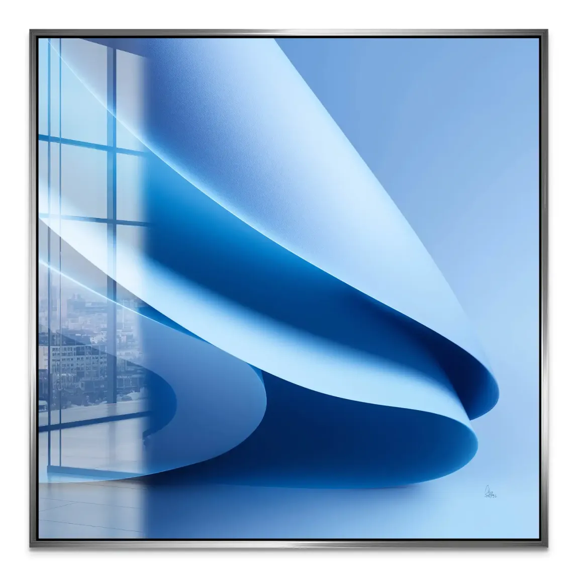 Blue Flow Acrylglasbild