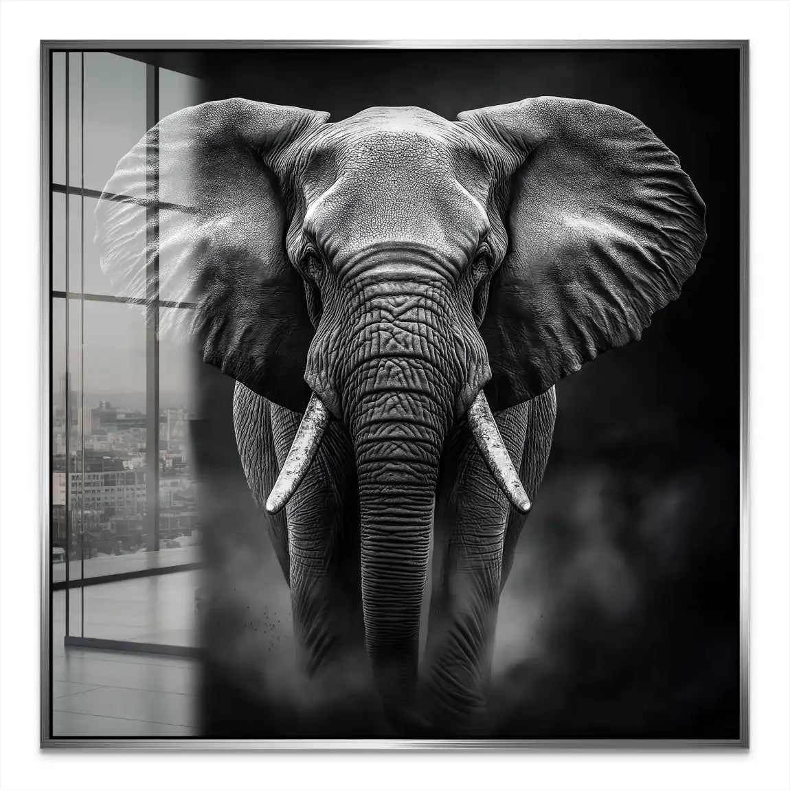 Elefant Black Style Acrylglas Bild INGALERIE
