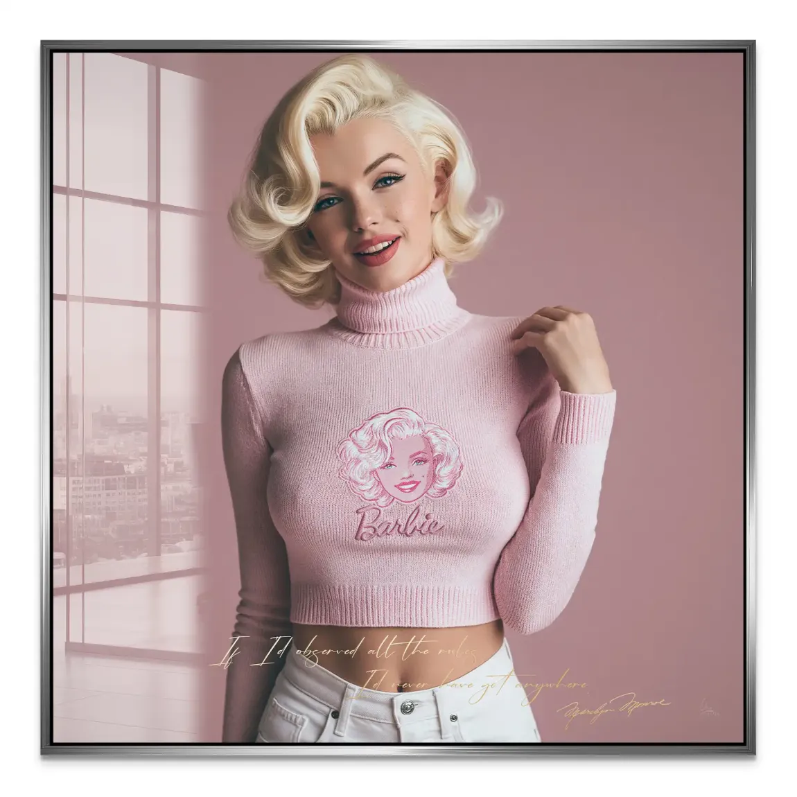 Marilyn Monroe Blush Acrylglasbild